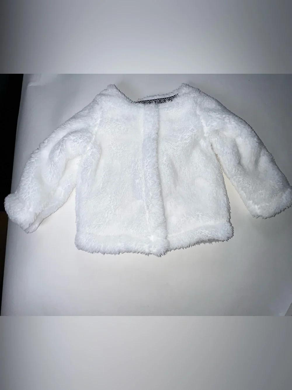 White warm comfy jacket for 18 month old girls from carters